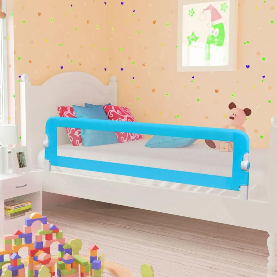 vidaXL Bedhekje peuter 120x42 cm polyester blauw