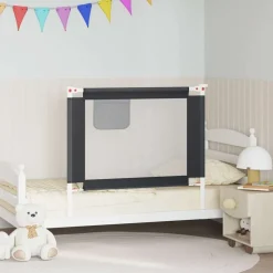 vidaXL Bedhekje peuter 100x25 cm stof donkergrijs