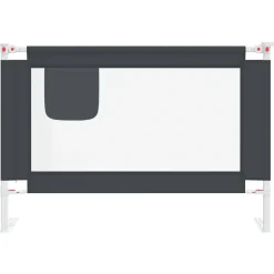 vidaXL Bedhekje peuter 100x25 cm stof donkergrijs