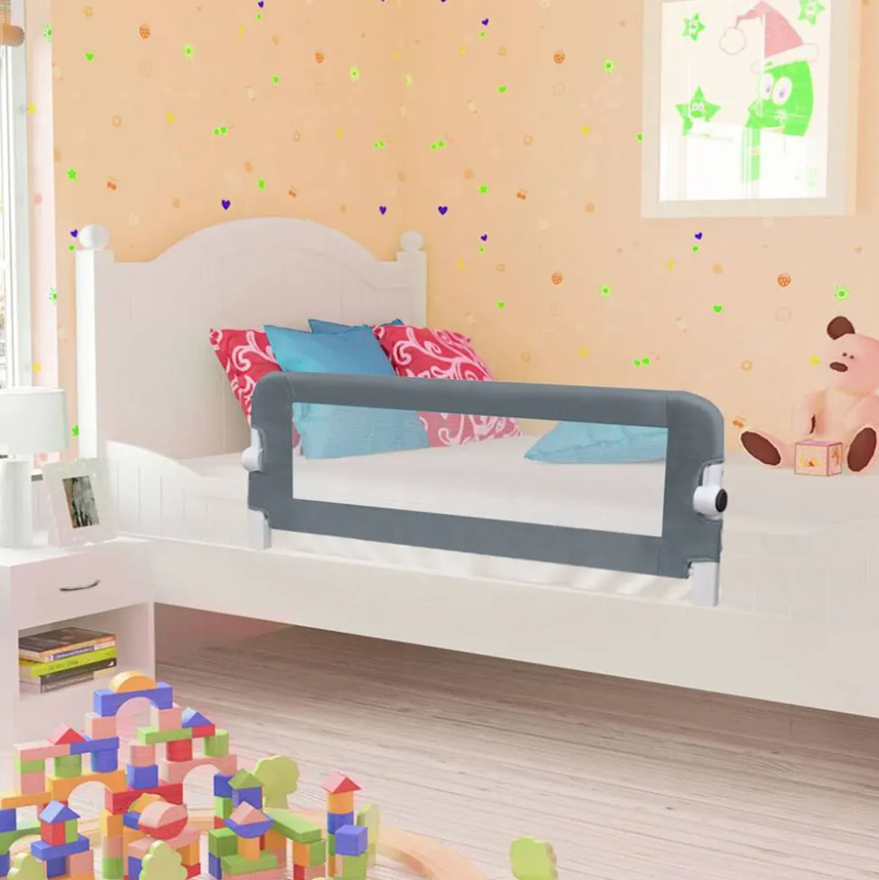 vidaXL Bedhekje peuter 102x42 cm polyester grijs