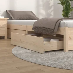 vidaXL Bedlades 4 st massief grenenhout