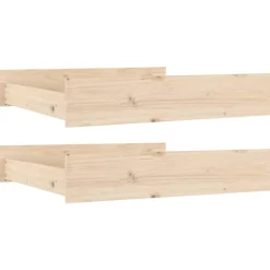 vidaXL Bedlades 2 st massief grenenhout