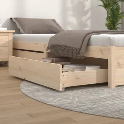 vidaXL Bedlades 2 st massief grenenhout