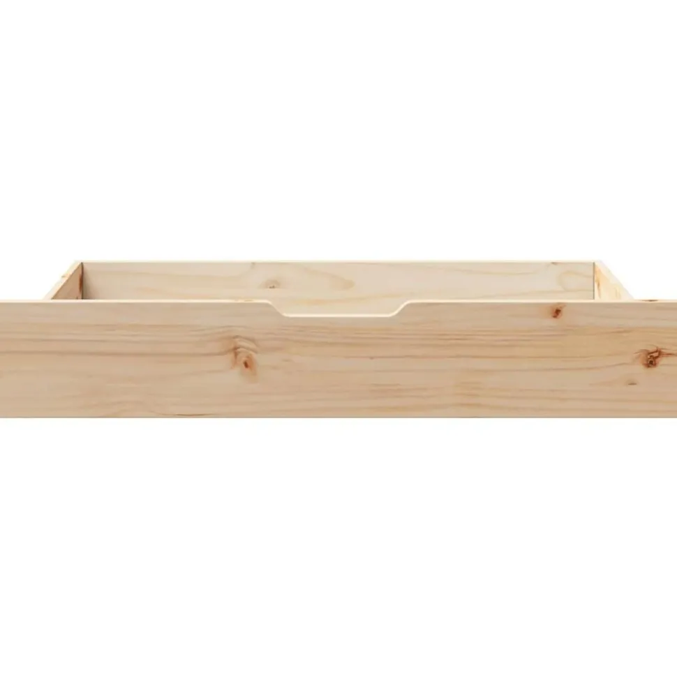 vidaXL Bedlades 2 st met wieltjes 95x55x17 cm massief grenenhout