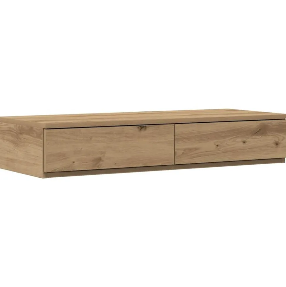 vidaXL Bedlades Artisan Eiken 100 x 36,5 x 16,5 cm Bewerkt hout