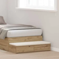 vidaXL Bedlades Artisan Eiken 100 x 36,5 x 16,5 cm Bewerkt hout