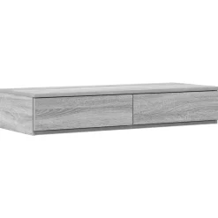 vidaXL Bedlades Grijs Sonoma 100 x 36,5 x 16,5 cm Bewerkt hout