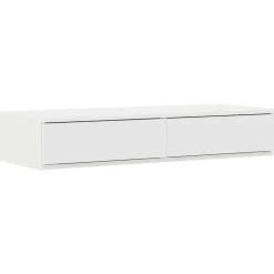 vidaXL Bedlades met lade Wit 100 x 36,5 x 16,5 cm Bewerkt hout