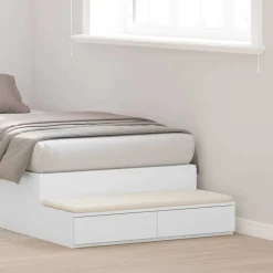 vidaXL Bedlades met lade Wit 100 x 36,5 x 16,5 cm Bewerkt hout