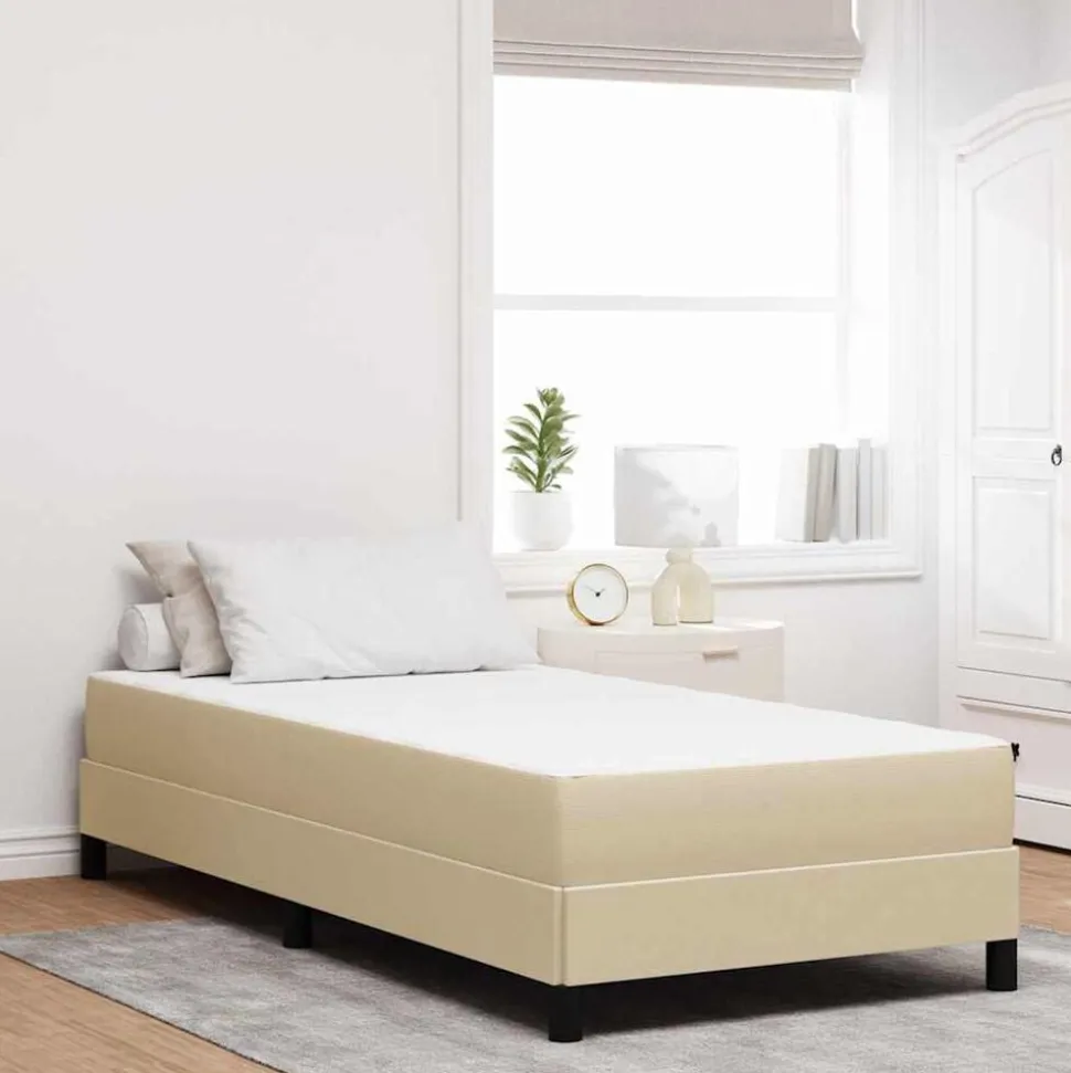 vidaXL Bedmatras met matras Saliegroen 80 x 200 cm Stof