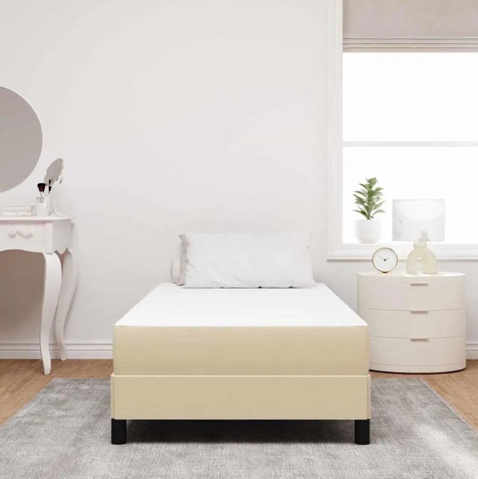vidaXL Bedmatras met matras Saliegroen 80 x 200 cm Stof