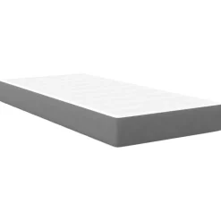 vidaXL Bedmatras met matras Lichtgrijs 80 x 200 cm Stof
