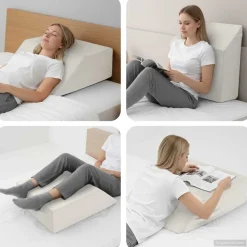 vidaXL Been Kussen Effen Wit 63 x 52 x 19,5 cm PU Schuim