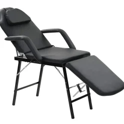 vidaXL Behandelingsstoel voor gezicht 185x78x76 cm kunstleer zwart