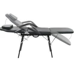 vidaXL Behandelingsstoel voor gezicht 185x78x76 cm kunstleer zwart