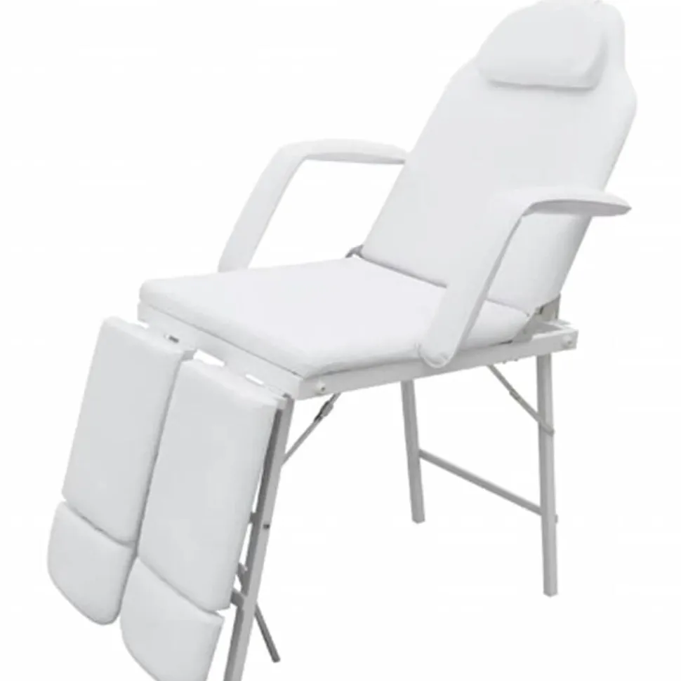 vidaXL Behandelingsstoel voor gezicht 185x78x76 cm kunstleer wit