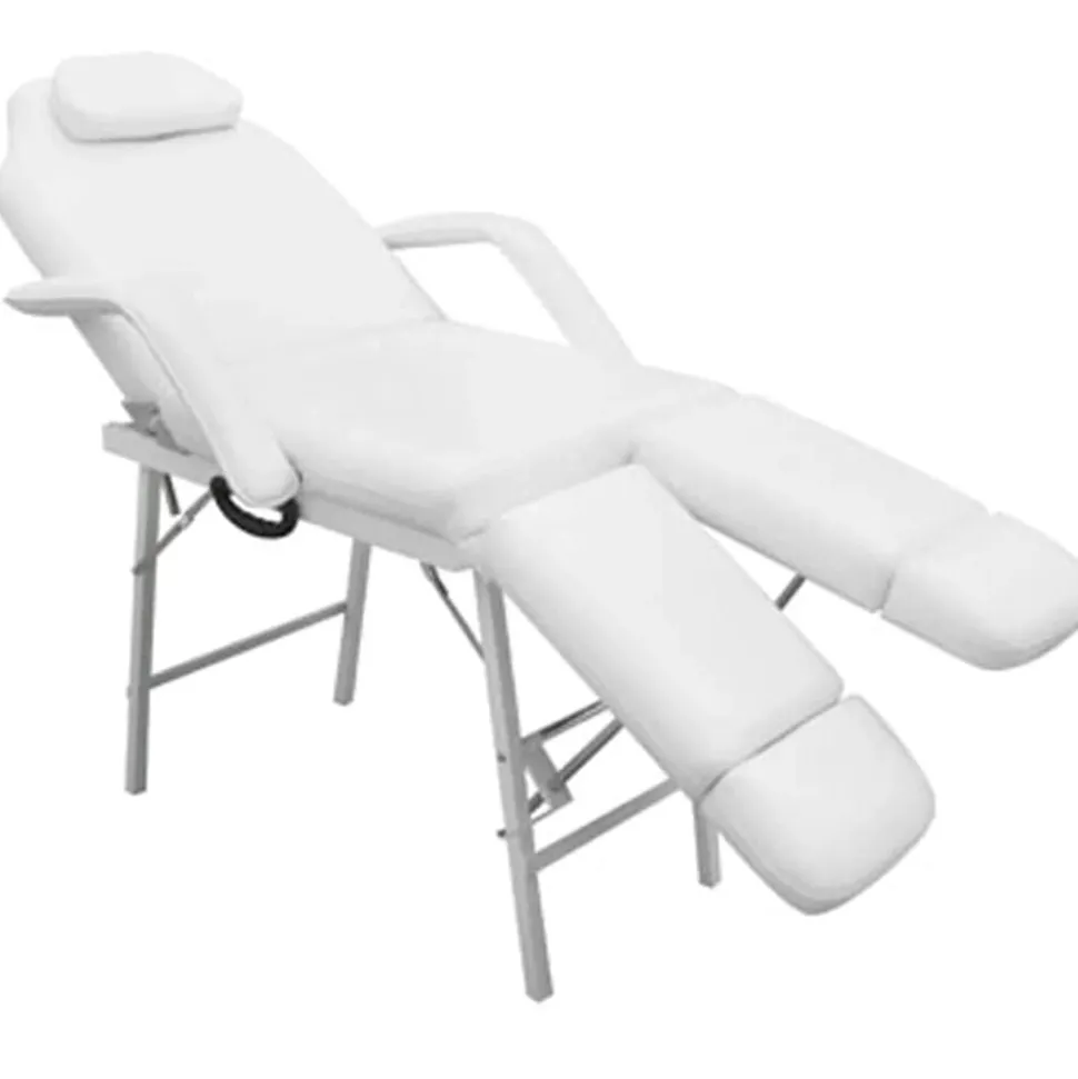 vidaXL Behandelingsstoel voor gezicht 185x78x76 cm kunstleer wit