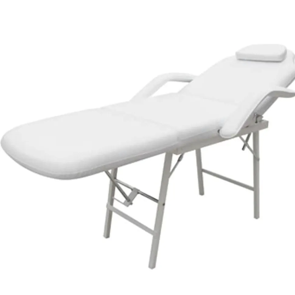 vidaXL Behandelingsstoel voor gezicht 185x78x76 cm kunstleer wit