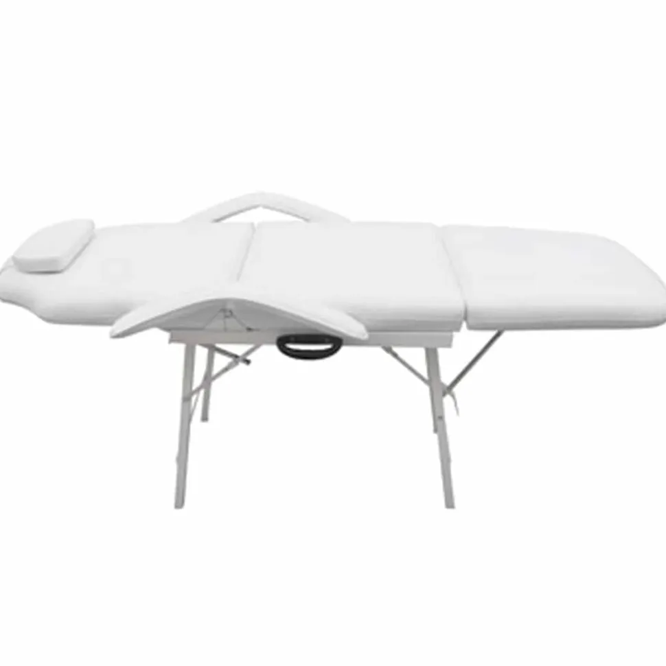 vidaXL Behandelingsstoel voor gezicht 185x78x76 cm kunstleer wit