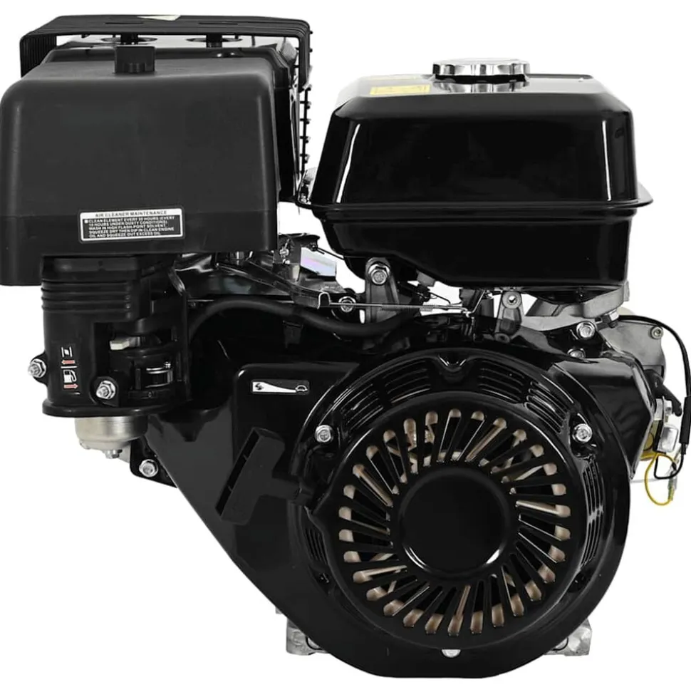 vidaXL Benzinemotor 15 pk 11 kW zwart