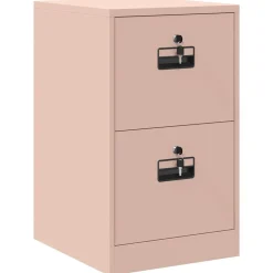 vidaXL Bestandenkast met lade Roze 44 x 50 x 74,5 cm Koudgewalst Staal