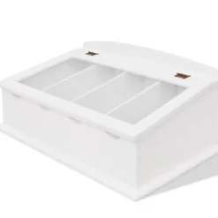 vidaXL Besteklade MDF wit barok stijl