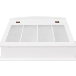 vidaXL Besteklade MDF wit barok stijl
