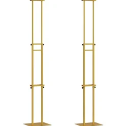vidaXL Beurs Displays 2 pcs Goud 30 x 23,5 x 210 cm Staal
