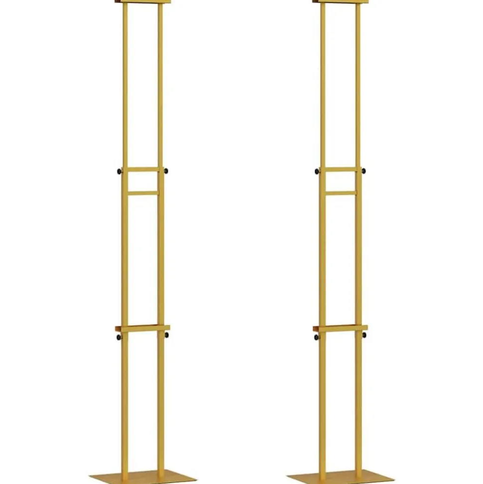 vidaXL Beurs Displays 2 pcs Goud 30 x 23,5 x 210 cm Staal
