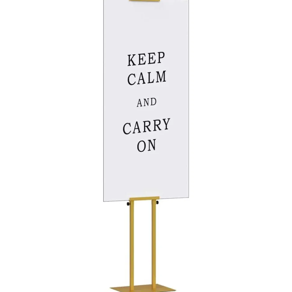 vidaXL Beurs Displays 2 pcs Goud 30 x 23,5 x 210 cm Staal