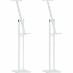 vidaXL Beurs Displays 2 pcs Wit 26,5 x 26,5 x 150 cm Staal