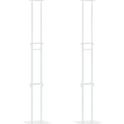 vidaXL Beurs Displays 2 pcs Wit 30 x 23,5 x 210 cm Staal