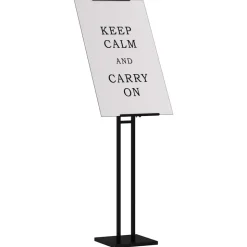vidaXL Beurs Displays 2 pcs Zwart 26,5 x 26,5 x 150 cm Staal