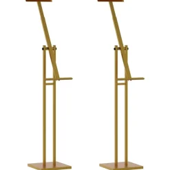 vidaXL Beurs Displays 2 pcs Goud 26,5 x 26,5 x 150 cm Staal