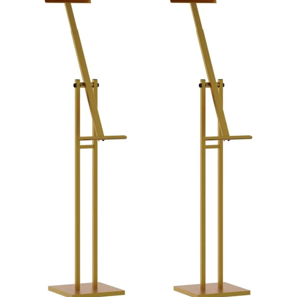 vidaXL Beurs Displays 2 pcs Goud 26,5 x 26,5 x 150 cm Staal