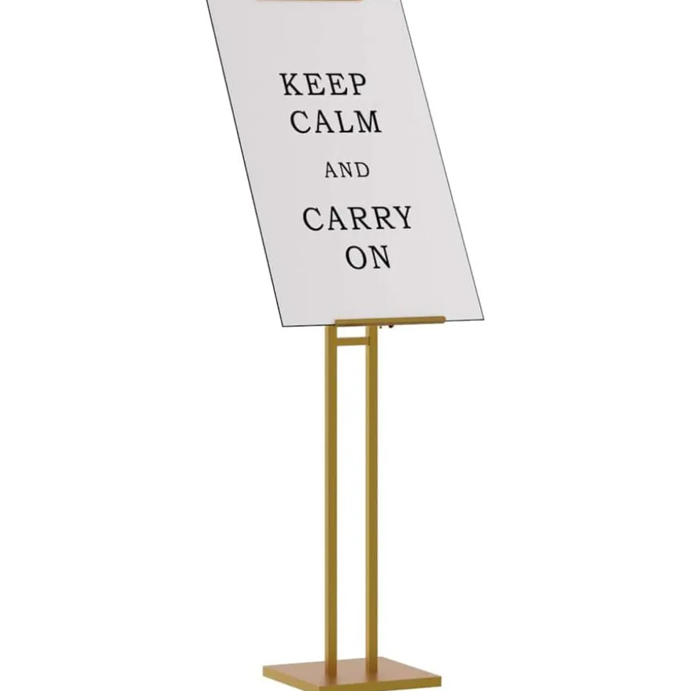 vidaXL Beurs Displays 2 pcs Goud 26,5 x 26,5 x 150 cm Staal