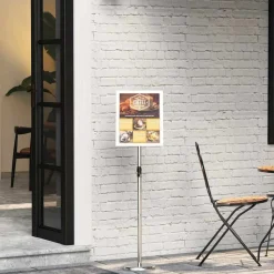 vidaXL Beurs Displays Zilver 30 x 25 x 128 cm Aluminium