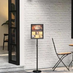 vidaXL Beurs Displays Zwart 25 x 25 x 125 cm Aluminium