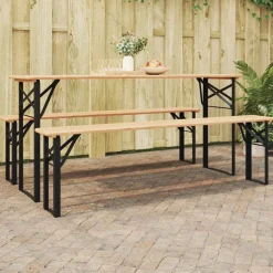 vidaXL Bier tafelpoot 2 pcs Zwart 39 x 3 x 75 cm Gepoedercoat staal