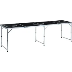 vidaXL Bierpongtafel inklapbaar 240 cm zwart