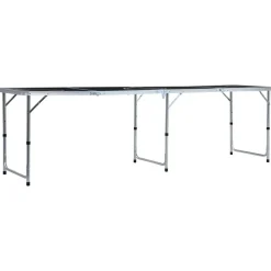 vidaXL Bierpongtafel inklapbaar 240 cm zwart