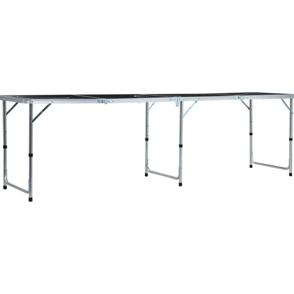 vidaXL Bierpongtafel inklapbaar 240 cm zwart