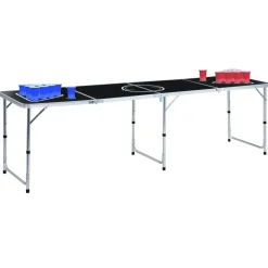 vidaXL Bierpongtafel met bekers en ballen inklapbaar 240 cm