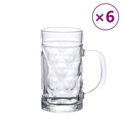 vidaXL Bierpullen met handvat 6 st 500 ml glas