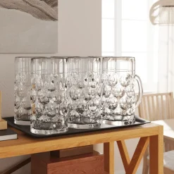 vidaXL Bierpullen met handvat 6 st 1000 ml glas