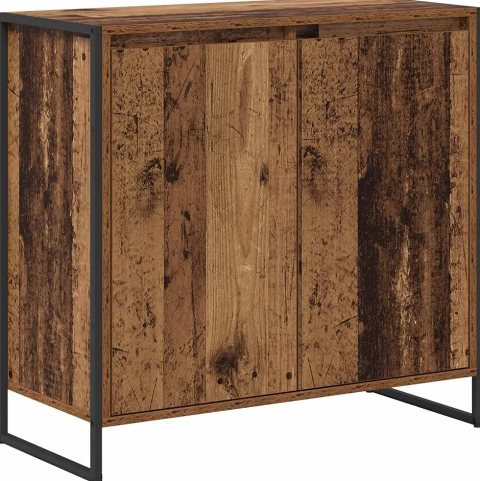 vidaXL Bijzetkast Oud Hout 79 x 36 x 75 cm Bewerkt hout