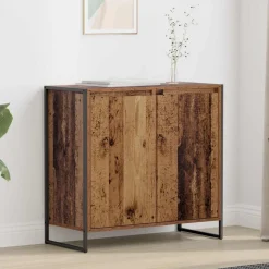 vidaXL Bijzetkast Oud Hout 79 x 36 x 75 cm Bewerkt hout