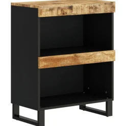 vidaXL Bijzetkast 60x33x75 cm massief mangohout