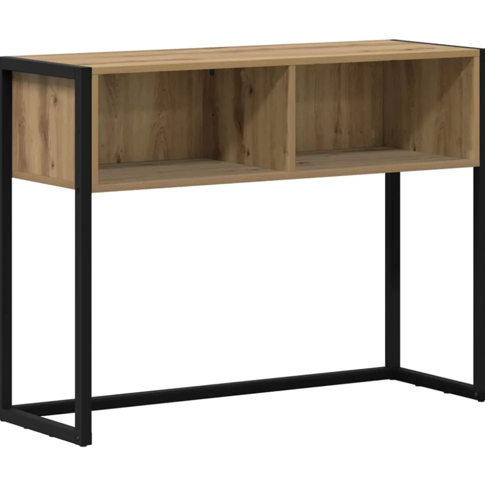 vidaXL Bijzettafel Ambachtelijk eiken 100 x 36 x 75 cm Bewerkt hout