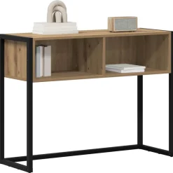vidaXL Bijzettafel Ambachtelijk eiken 100 x 36 x 75 cm Bewerkt hout